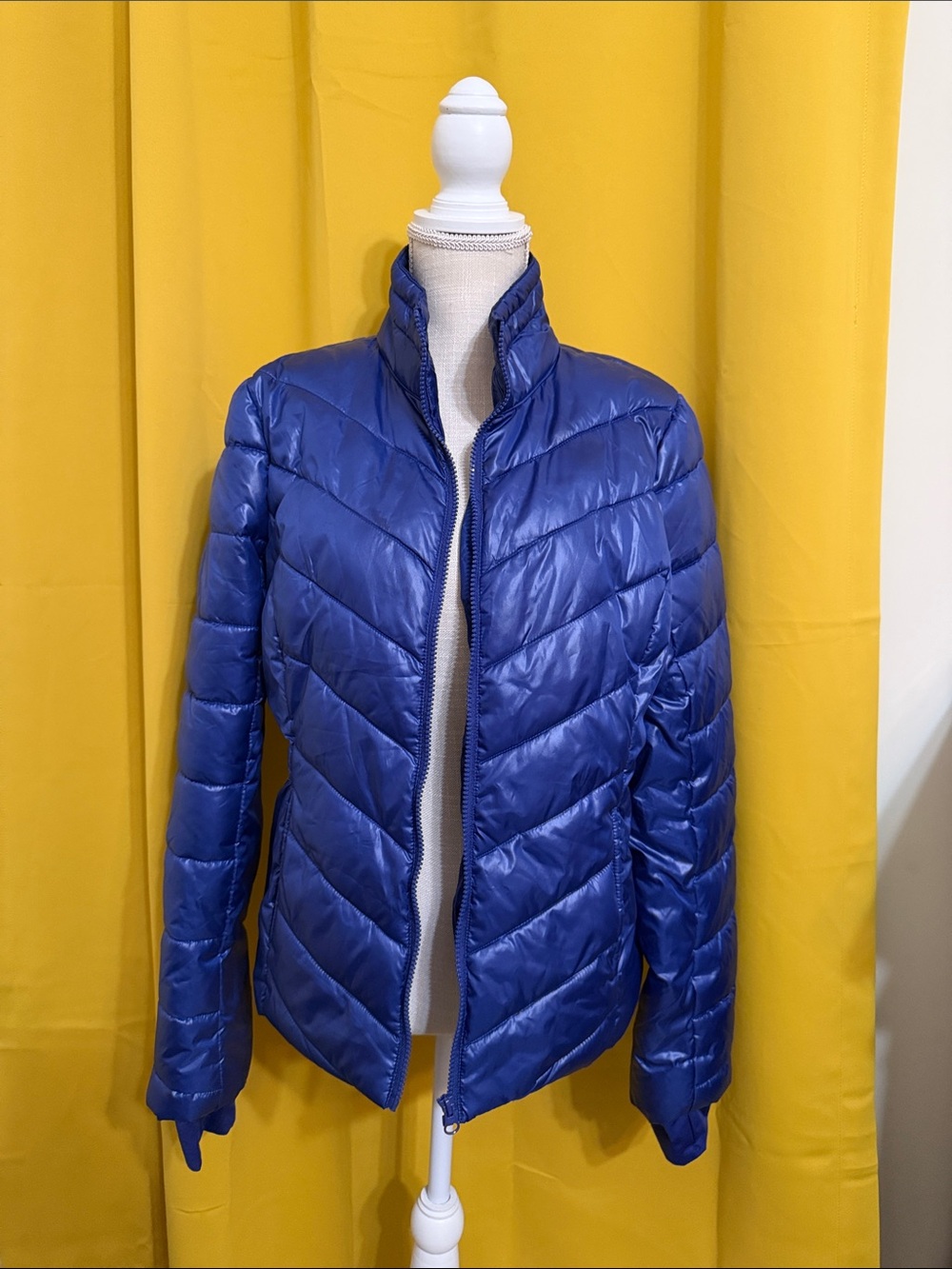 Aeropostale Women's Royal Blue Quilted Packable Puffer Jacket